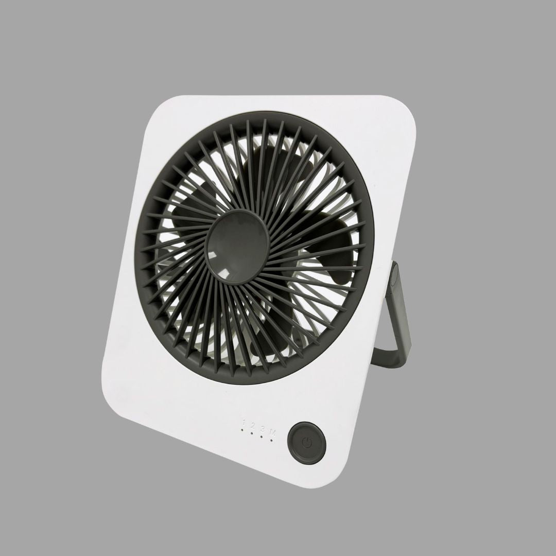 Ventilador de Mesa Portátil USB Recargable – 3 Velocidades 2000/2400/2700rpm