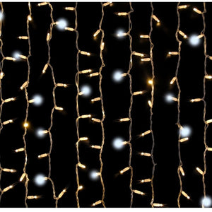 Cortina 400 Luces Led Con Destellos Blanco Cálido Interior & Exterior