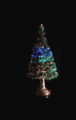 Árbol de Navidad Led Fibra Óptica en Azul y Rojo con Efectos 60 cm