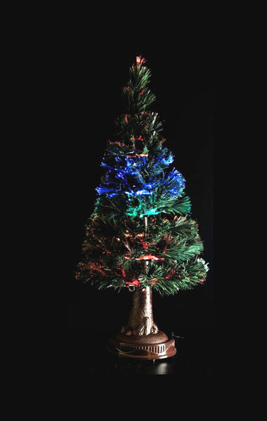 Árbol de Navidad Led Fibra Óptica en Azul y Rojo con Efectos 90 cm