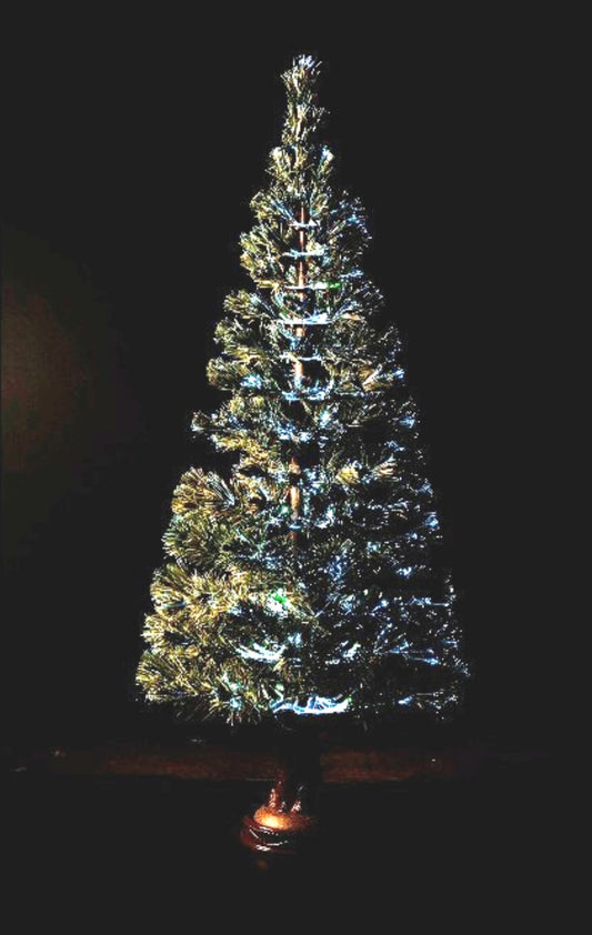 Árbol de Navidad Led Fibra Óptica con Efectos Blancos