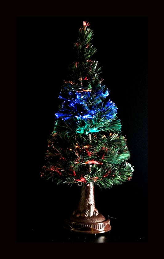 Árbol de Navidad Led Fibra Óptica en Azul y Rojo con Efectos 150 cm