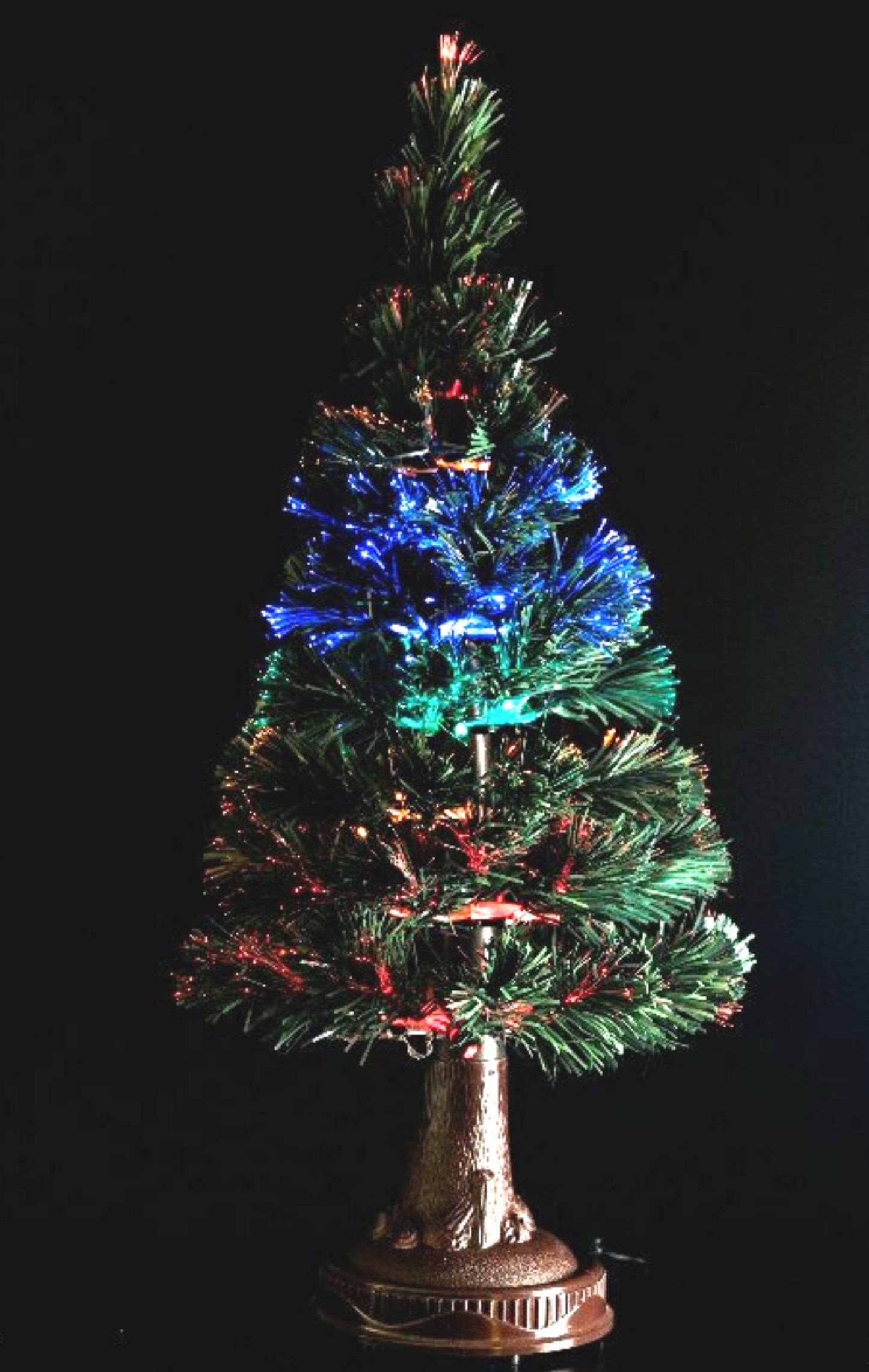Árbol de Navidad Led Fibra Óptica en Azul y Rojo con Efectos 270 cm