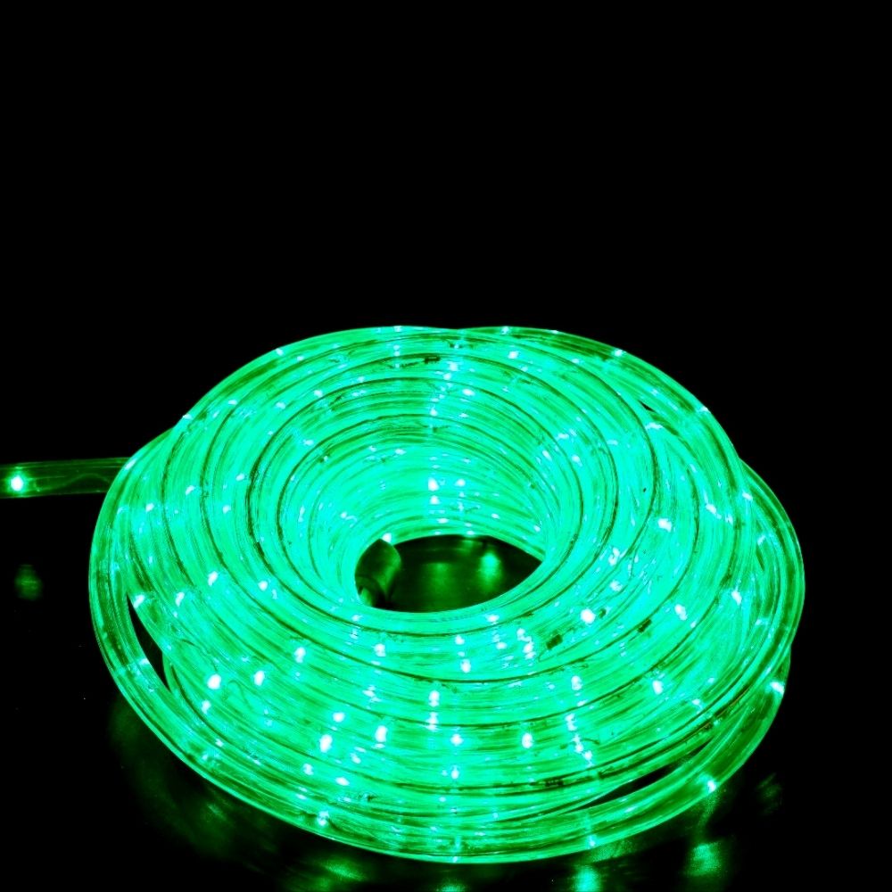 Tubo Luminoso 240 Leds 10 m. con Controlador Efectos Verde Exterior