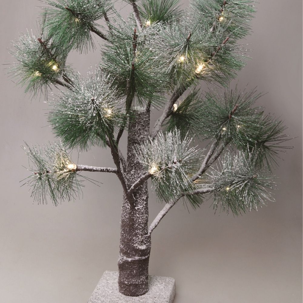 Led de abeto nevado para decoração de interiores