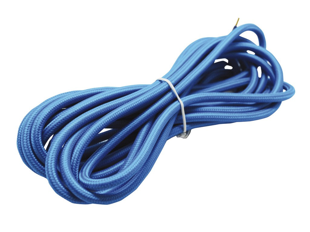 Cable Eléctrico Textil 2 X 0,75mm en Rollo de 5m Azul