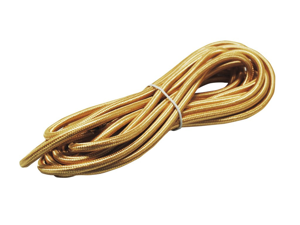 Cable Eléctrico Textil 2 X 0,75mm en Rollo de 5m Dorado