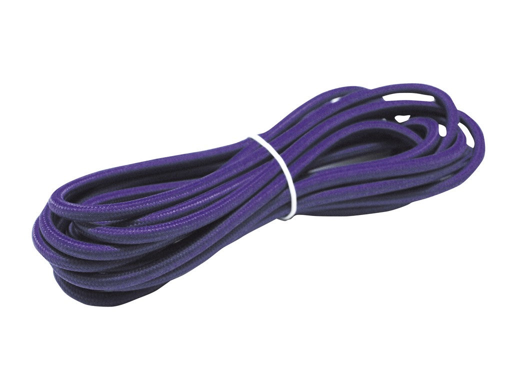 Cable Eléctrico Textil 2 X 0,75mm en Rollo de 5m Morado