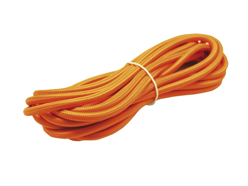 Cable Eléctrico Textil 2 X 0,75mm en Rollo de 5m Naranja
