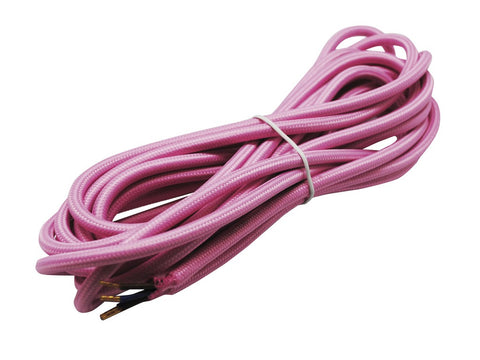 Cable Eléctrico Textil 2 X 0,75mm en Rollo de 5m Rosa
