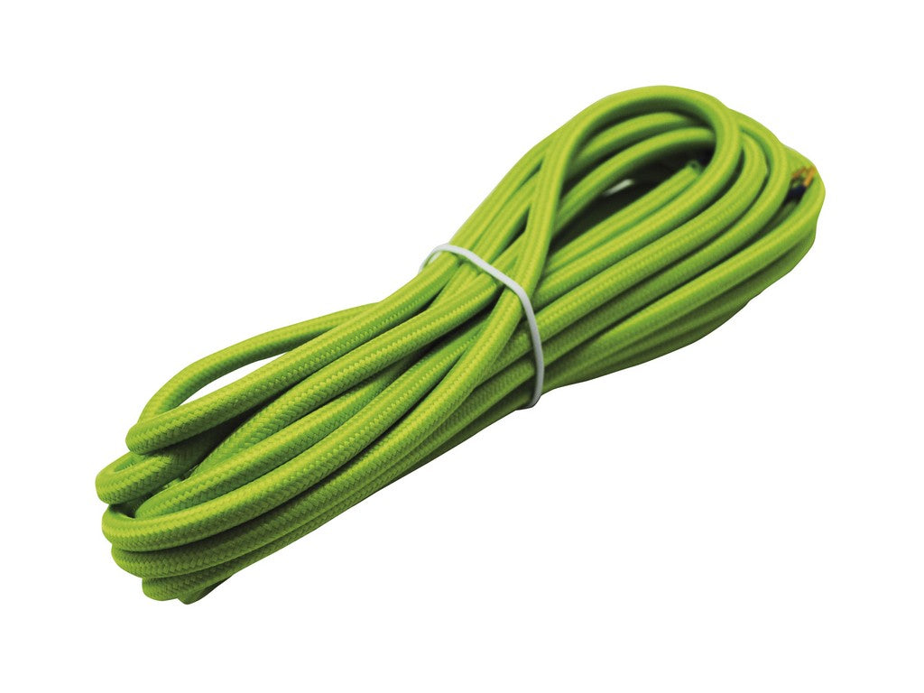 Cable Eléctrico Textil 2 X 0,75mm. Rollos de 5m Verde