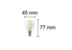 Pack 5 Bombillas Esféricas Filamento Led Eco e14.