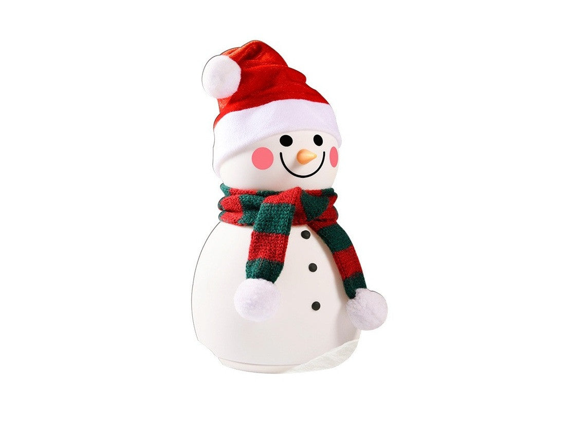 Luz Nocturna Led Muñeco de Nieve Silicona con USB.