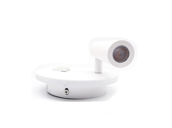 Aplique Led para Interior 3000K, Luz Indirecta y Foco Orientable para Lectura.