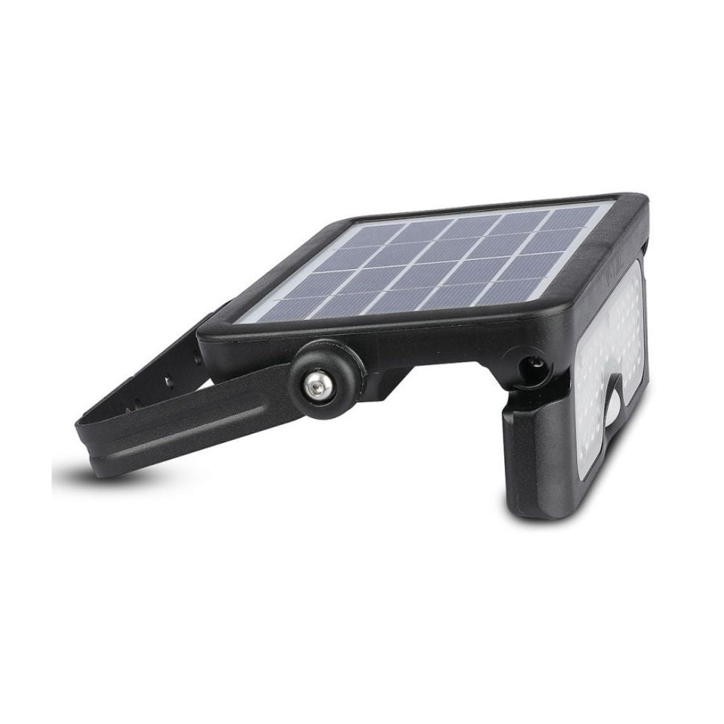 Proyector Led Solar 5W Sensor Crepuscular y Movimiento Negro IP65