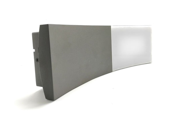 Aplique Led de Pared Exterior de Aluminio Gris 20w 3000k IP54