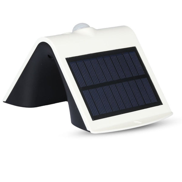 Aplique Led Solar 1,5w IP65 con Sensor de Presencia y Crepuscular Blanco