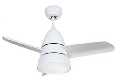 Ventilador de Techo con Luz Led 24W Motor AC 70W Blanco