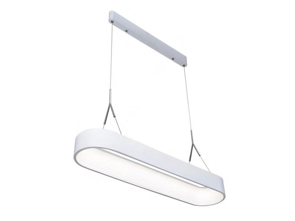 Candeeiro Suspenso LED 60W 4200K Alumínio Branco