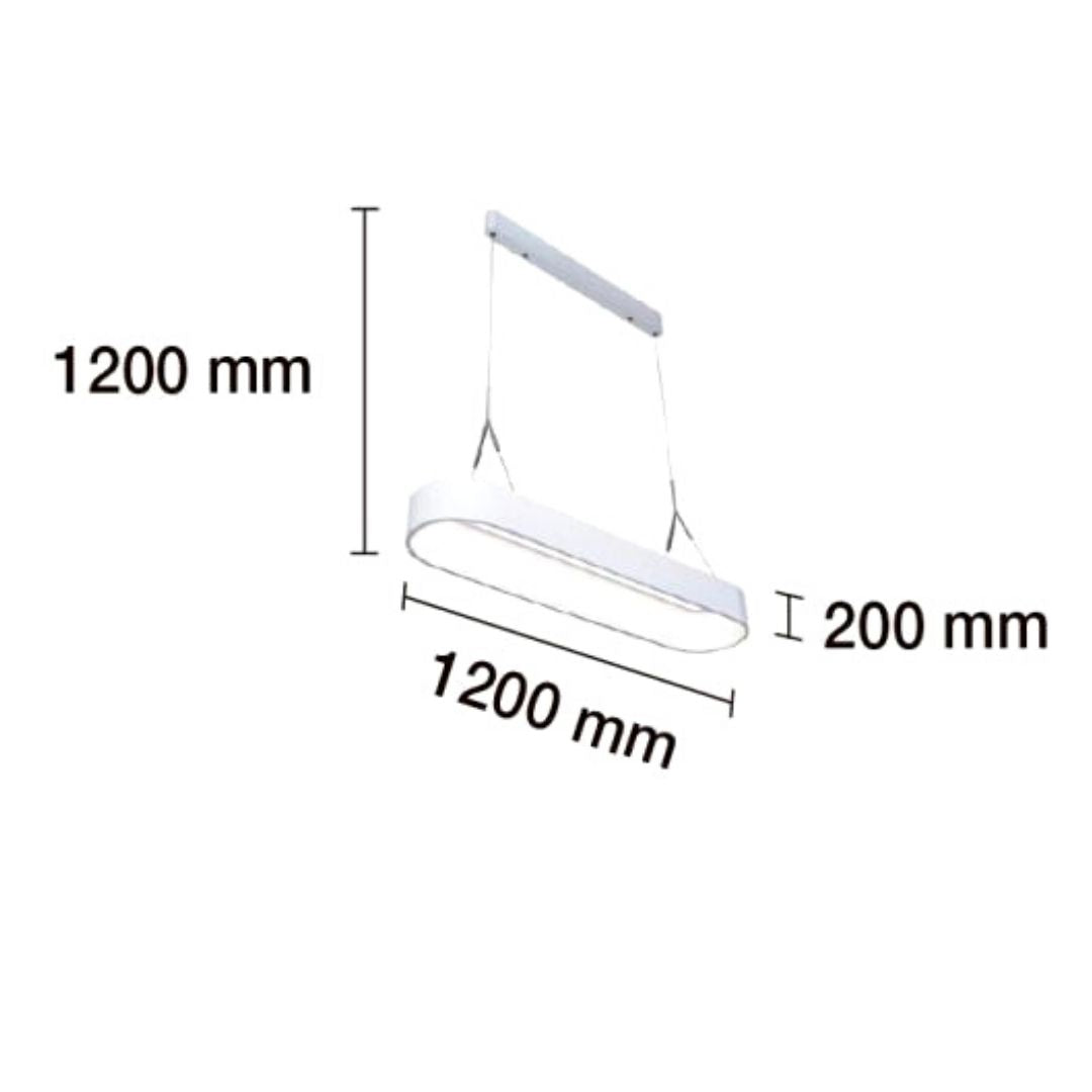 Candeeiro Suspenso LED 60W 4200K Alumínio Branco