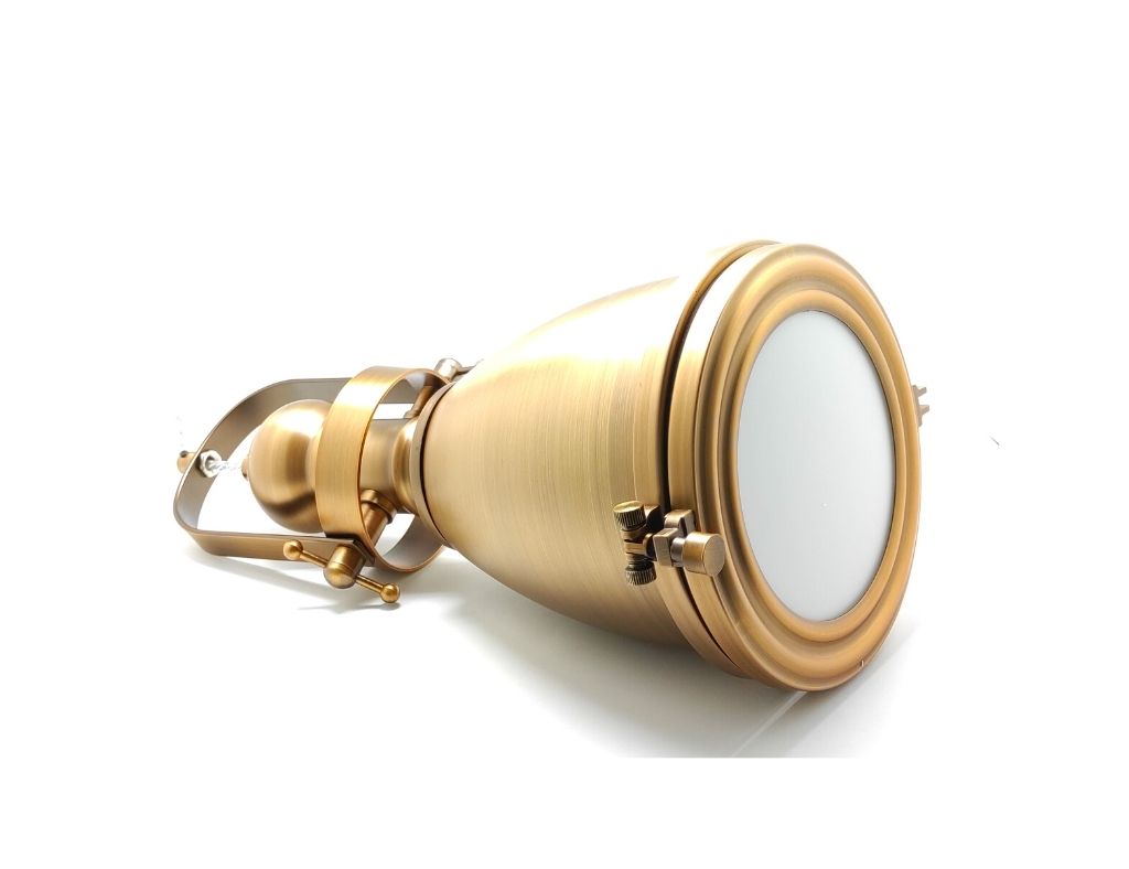 Lámpara Colgante de Techo con 3 Focos de Metal Dorado