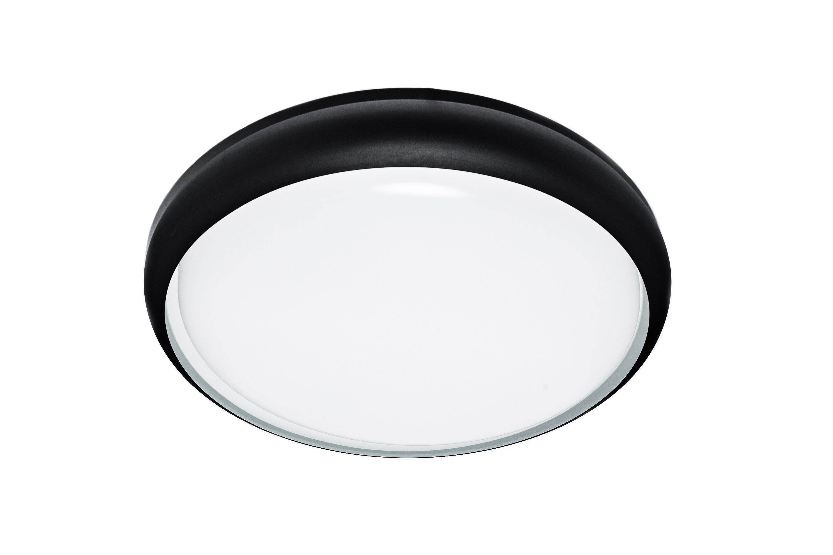 Plafonnier Led Rond En Aluminium Noir 40w 3000k