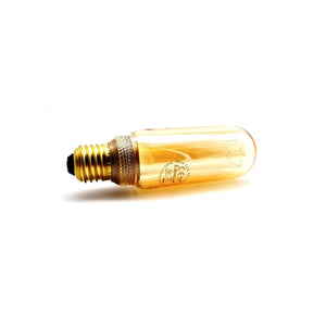 Bombilla Tubular Led Vintage T45 E27 4w 1800k de cristal dorado