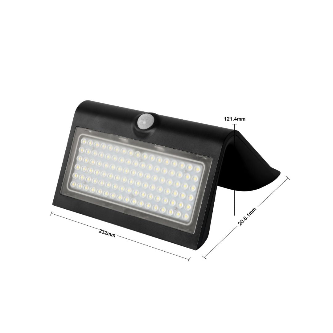 Aplique LED Solar 8W con Sensor de Presencia y Crepuscular IP65