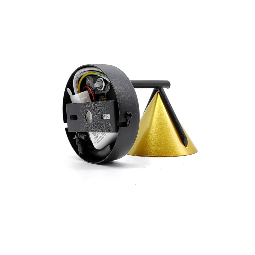 Aplique LED de Pared Emil 3W 3000K en Aluminio Negro y Dorado 4