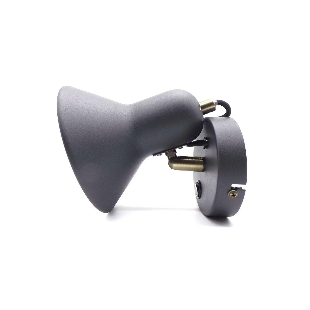 Aplique de Pared con Interruptor Direccionable de Metal gris 1