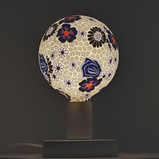 Bombilla Decorativa LED E27 4W 3000K Globo Silicona en Azul y Blanco 1