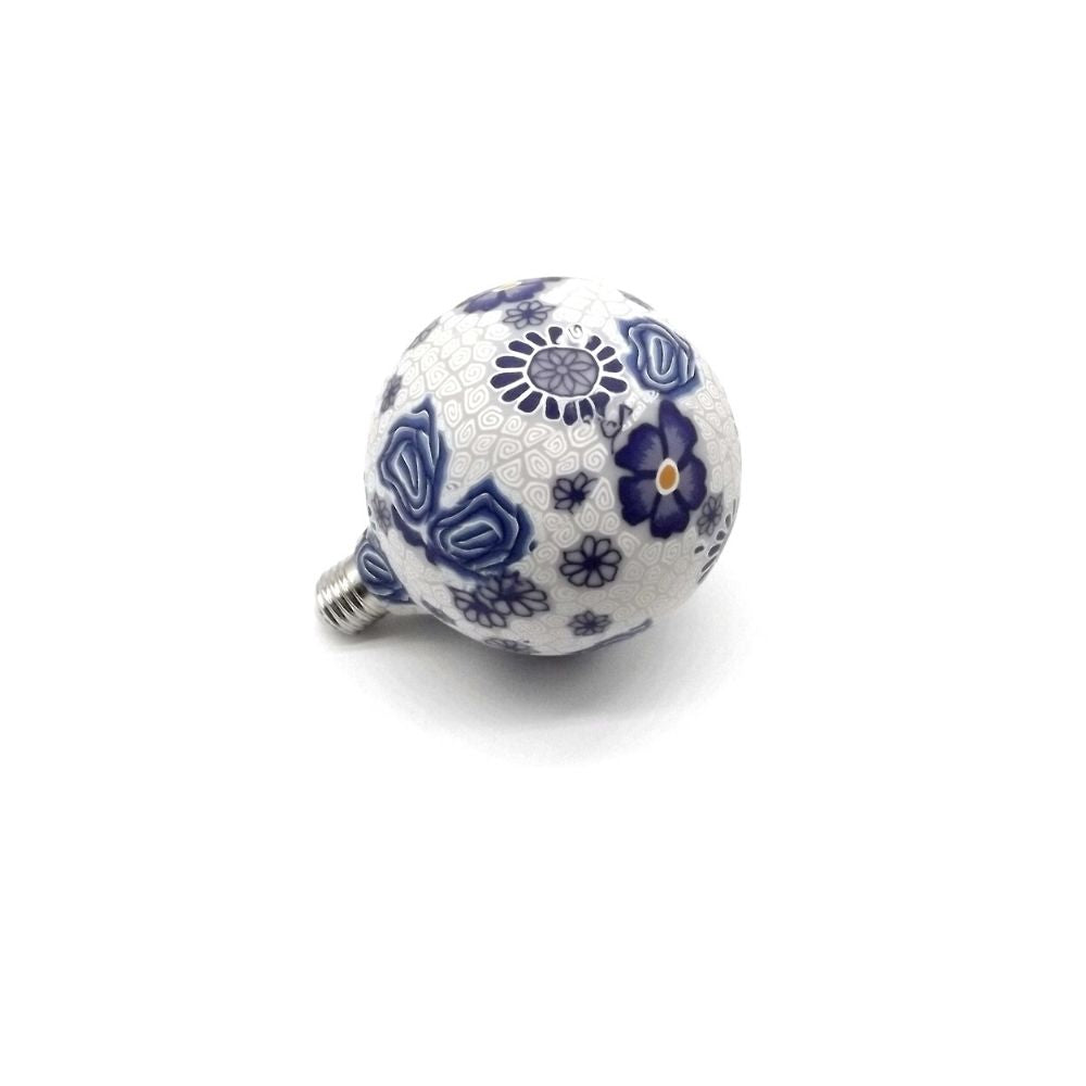 Bombilla Decorativa LED E27 4W 3000K Globo Silicona en Azul y Blanco 2