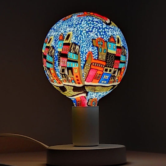 Bombilla Decorativa LED  E27 4w 3000k Globo Silicona Casas Colores 1