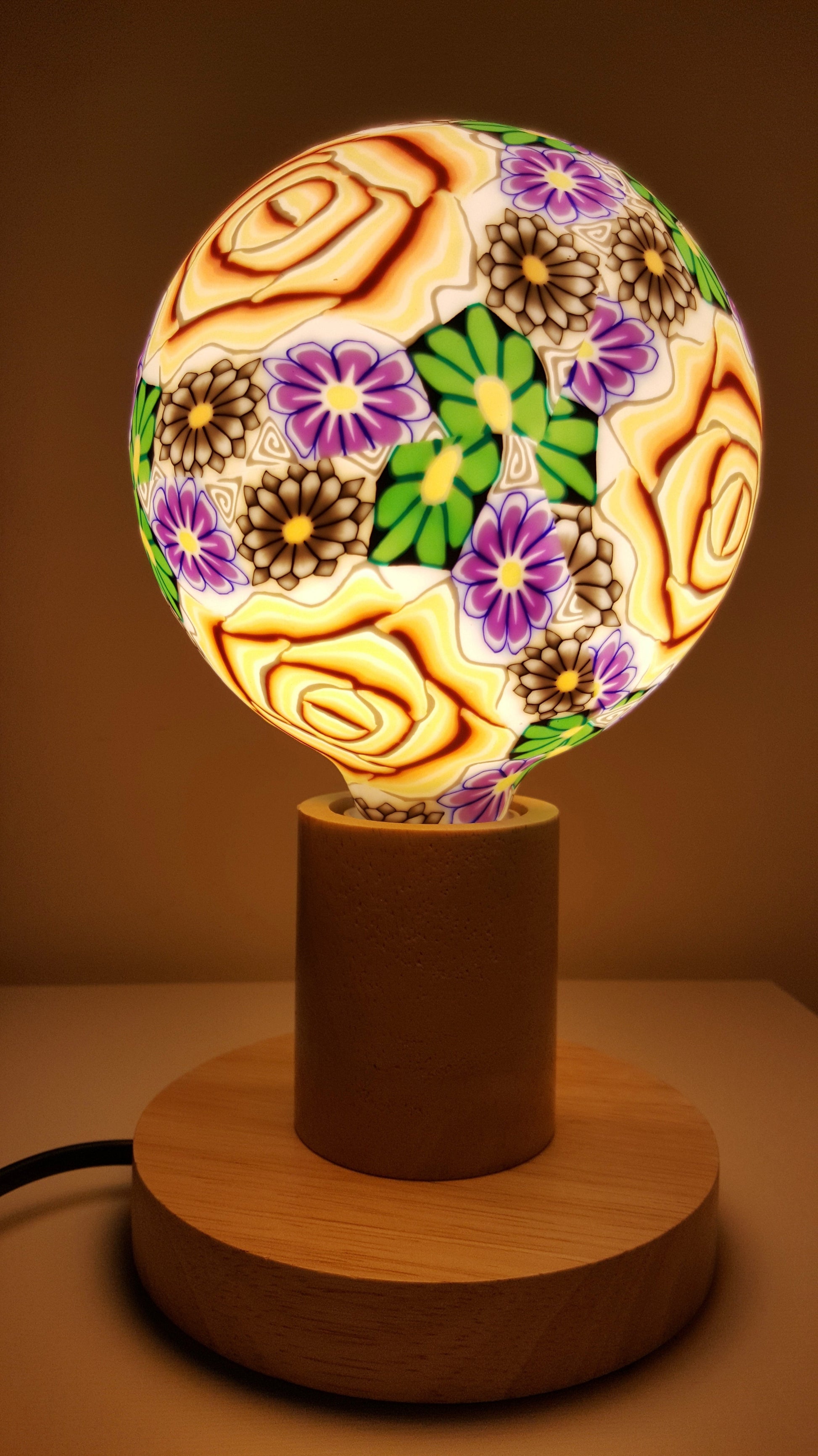 Bombilla Decorativa Led Silicona Flor Naranja.