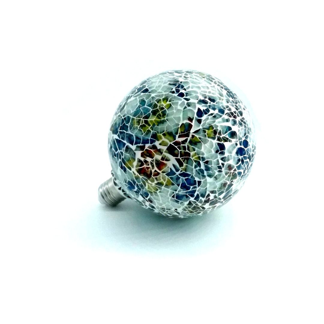 Bombilla Decorativa LED Globo G125 Tiffany Azul E27 4W 2