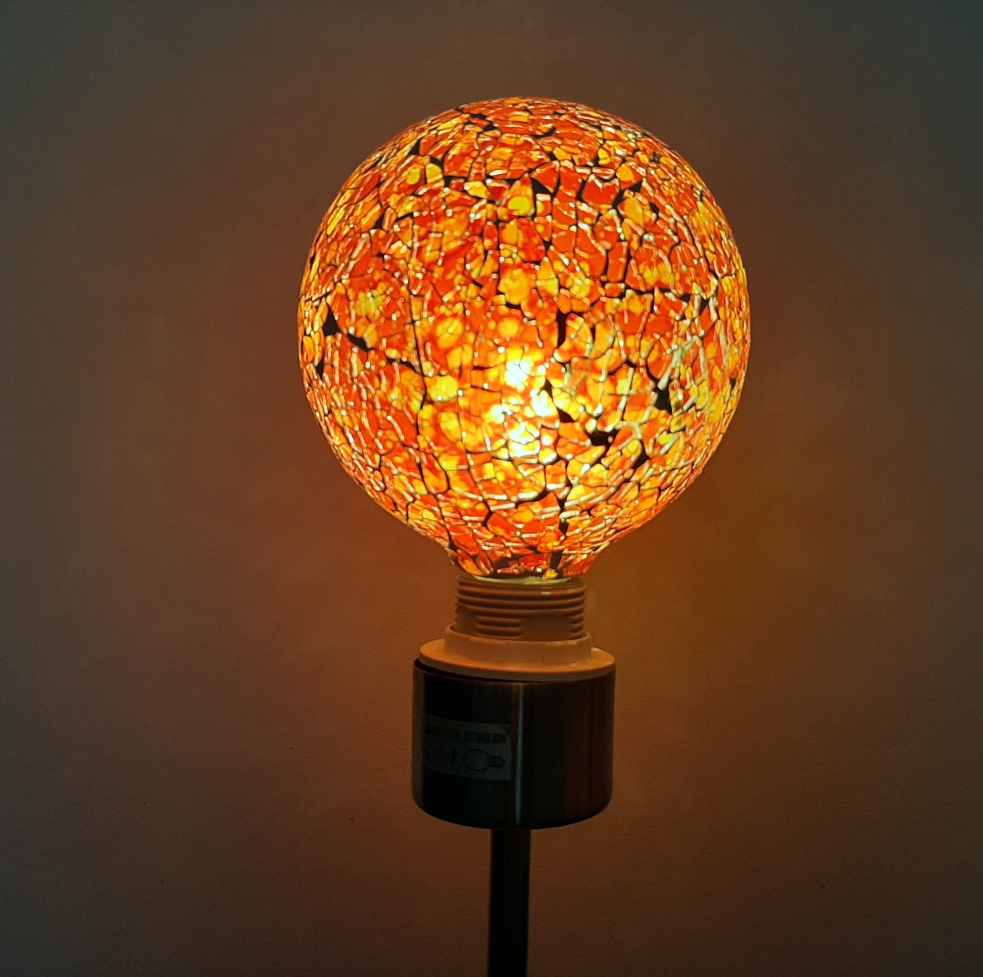 Bombilla Decorativa LED Globo G125 Tiffany Naranja E27 4W 3