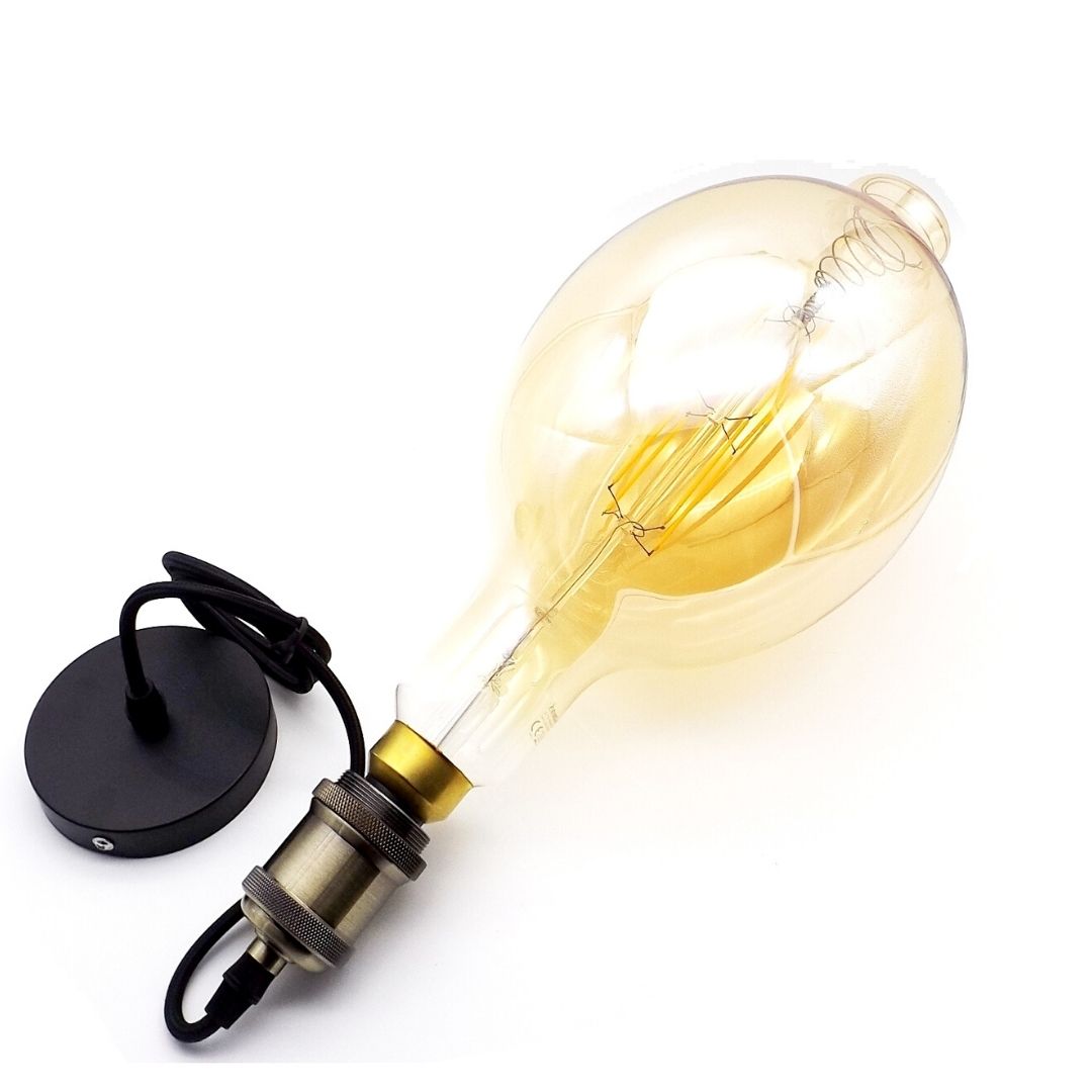 Bombilla Decorativa LED Grande E27 8w 2200K Cristal Dorado 3