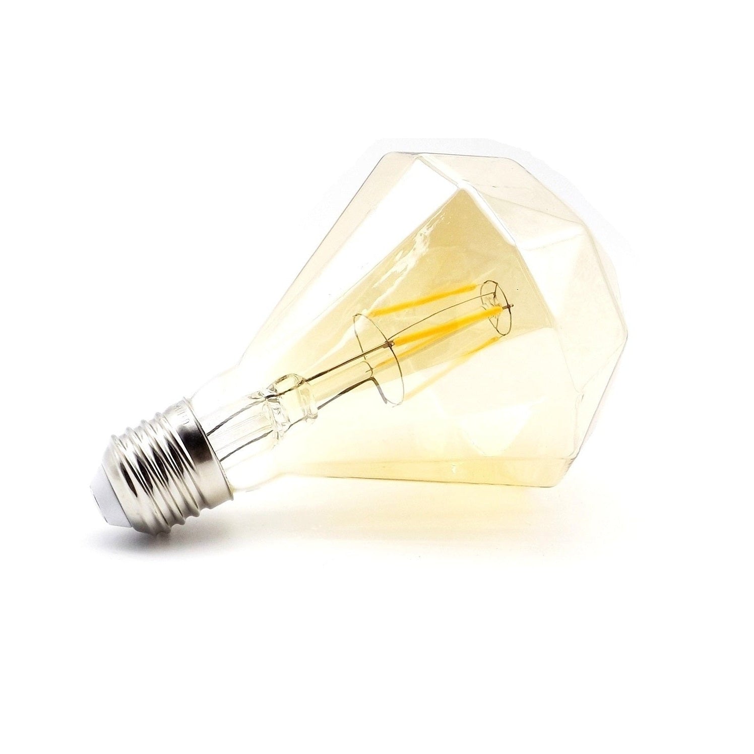 Bombilla Decorativa LED prisma de cristal dorado E27 4w 2200k 2