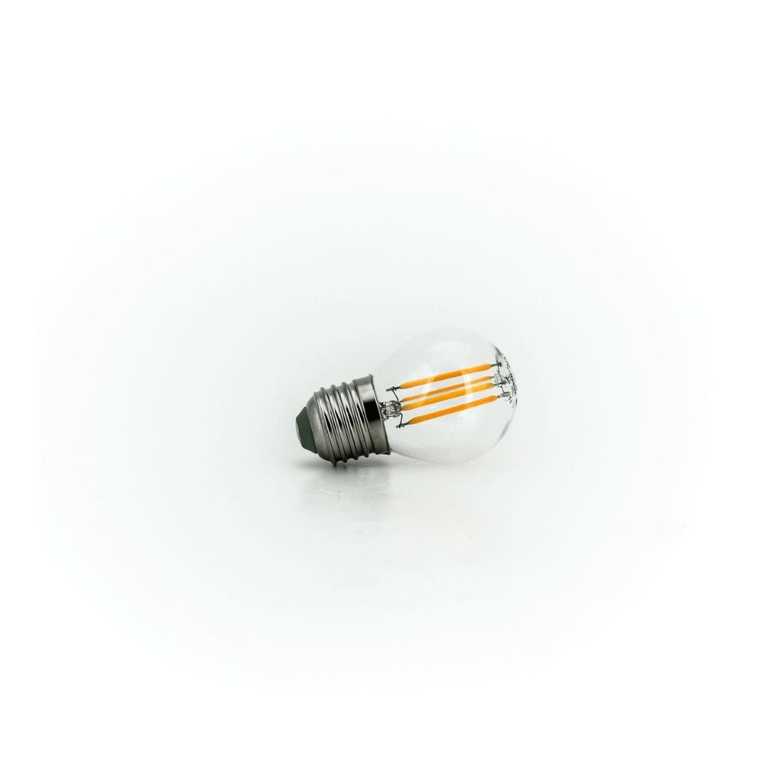 Bombilla Esférica Filamento LED E27 4W  2000K-2700K Cristal Claro 2
