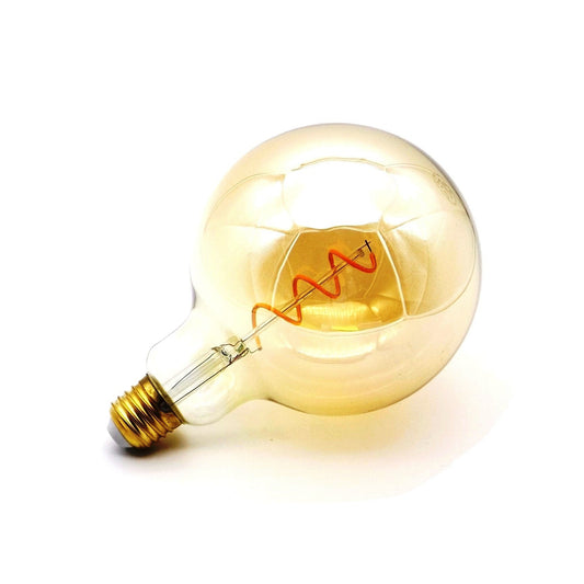 Bombilla Led con Filamento Espiral E27 4w 2000k Globo Dorado 1