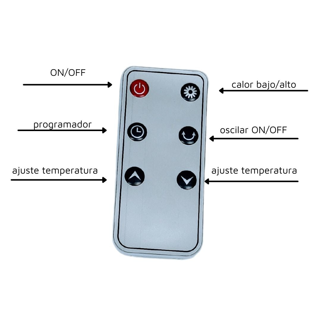 Tour de chauffage oscillante 2000 W avec programmateur, télécommande et fonction WiFi