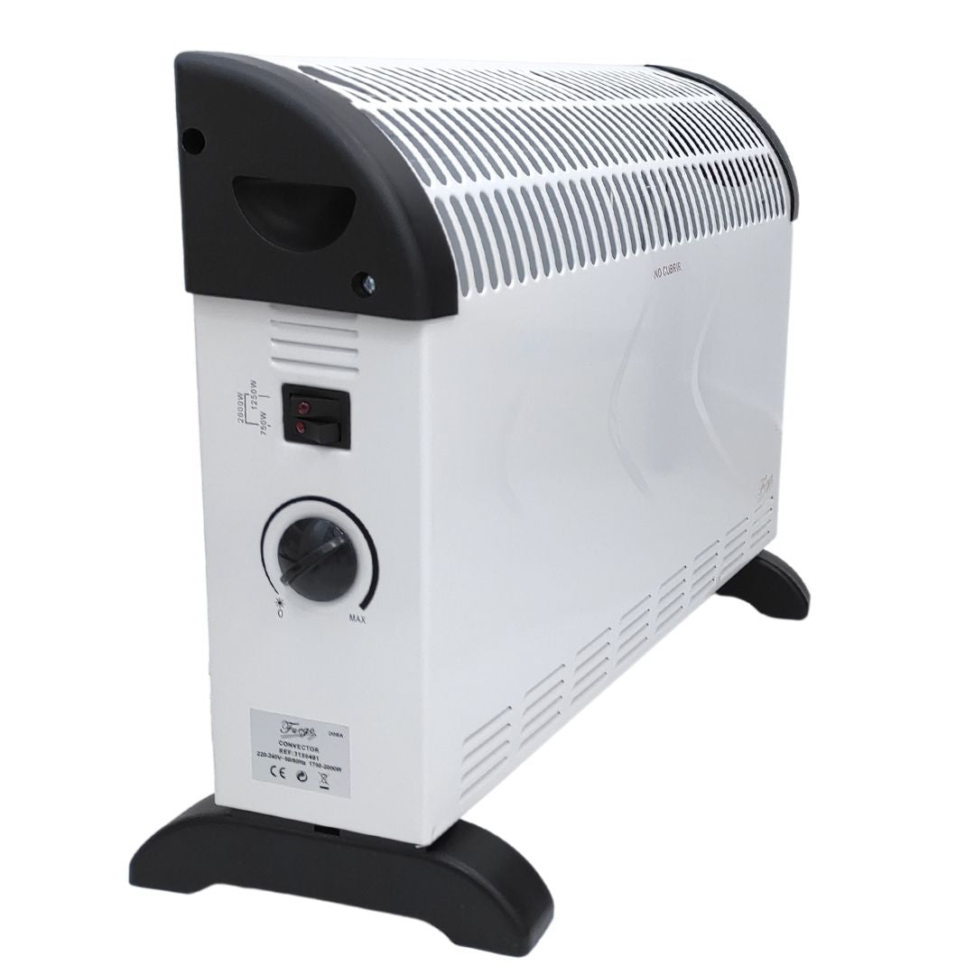 Convecteur électrique 750 W-1 200 W-2 000 W avec mode froid, thermostat réglable et programmateur