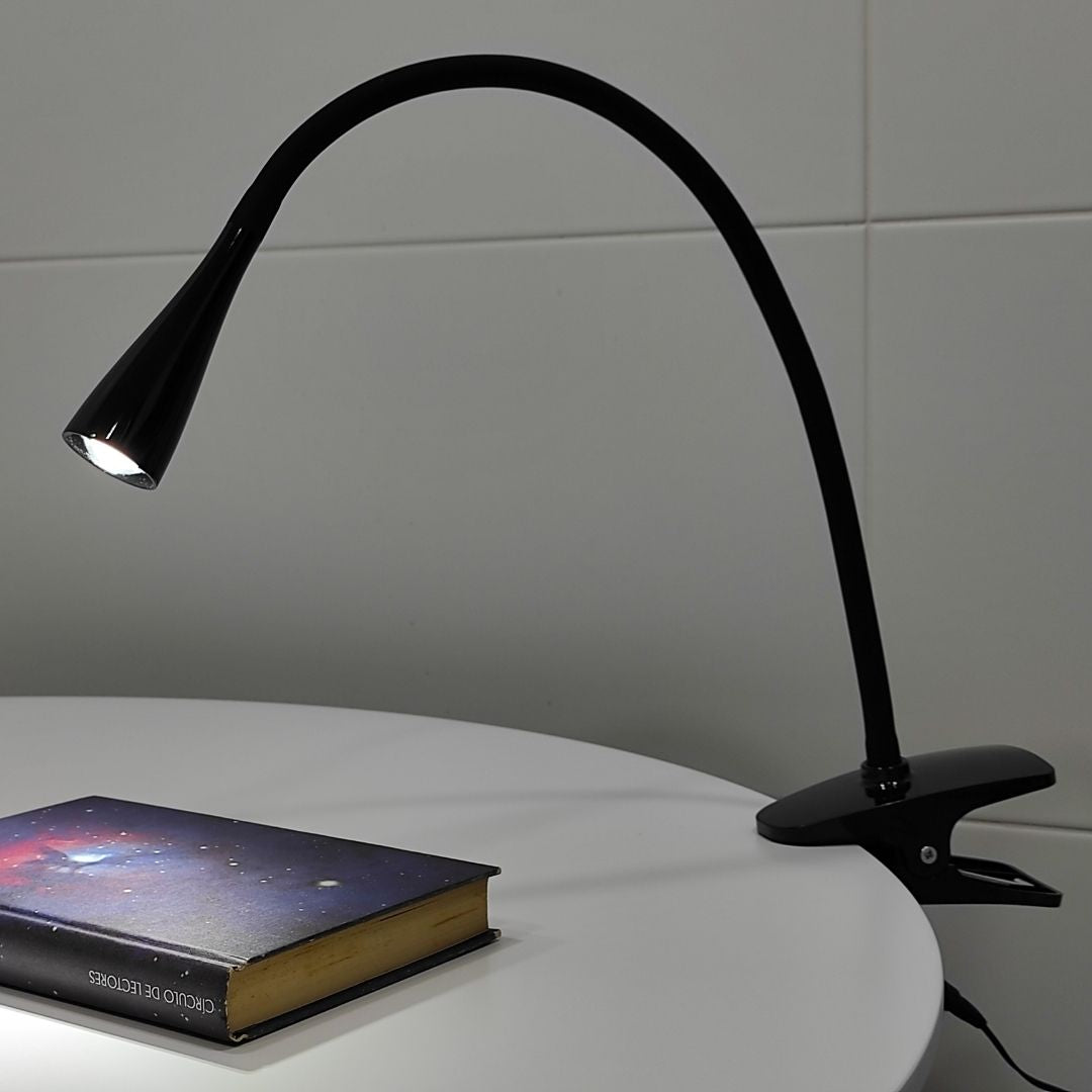 Flexo LED con Pinza de Sujeción Moderno 3W 6400K negro 2