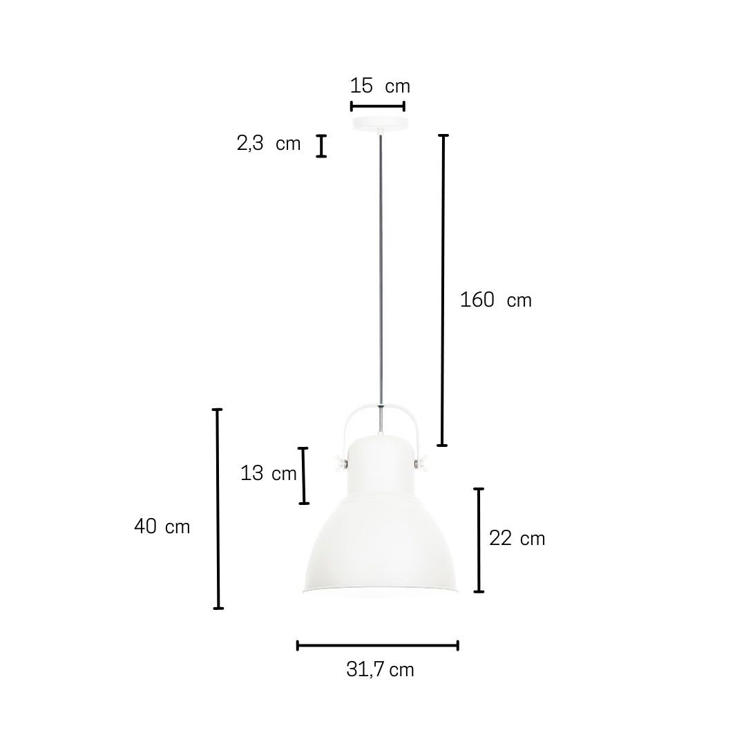 Lámpara Colgante de Techo de Metal Blanco - Elegancia y Modernidad para tu Hogar 5