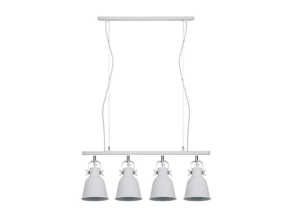 Lámpara de Techo de Metal con 4 Focos - Iluminación Versátil y Estilo Industrial