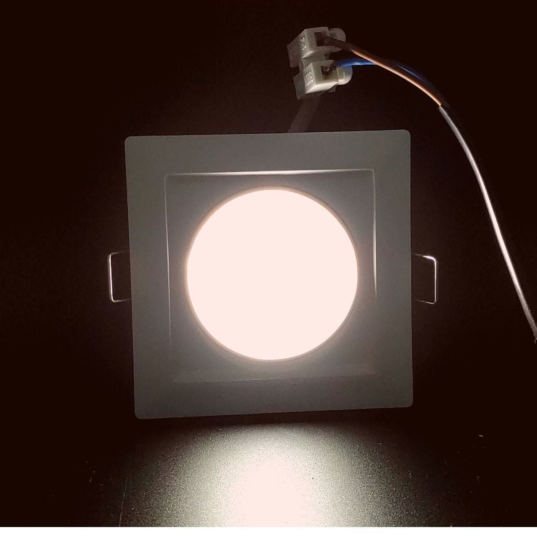 Pack 3 Downlights Led Cuadrado Empotrable Orientable 8w 3000K - 6000K