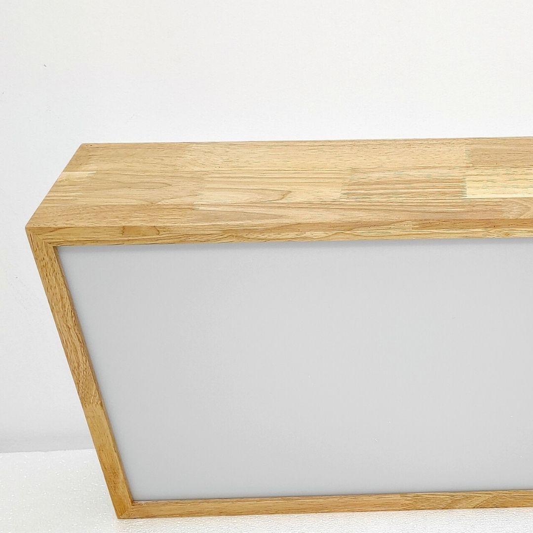 Plafón LED 40W 3000K Rectángulo en Madera Clara 2