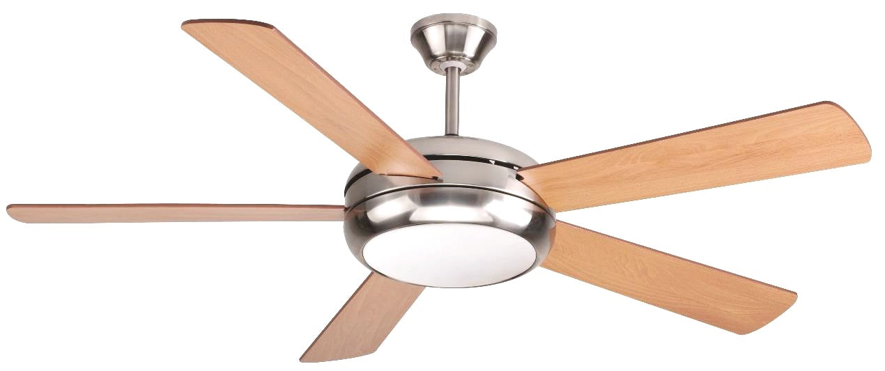 Ventilador de Techo con Luz AC 85W 2xE27 con Luz y Mando a Distancia Plata