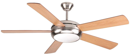 Ventilador de Techo con Luz AC 85W 2xE27 con Luz y Mando a Distancia Plata
