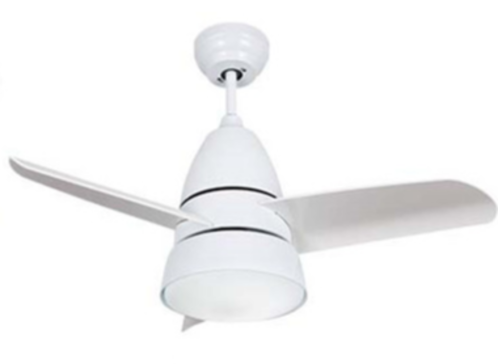Ventilador de Techo con Luz Led 24W Motor AC 70W Blanco